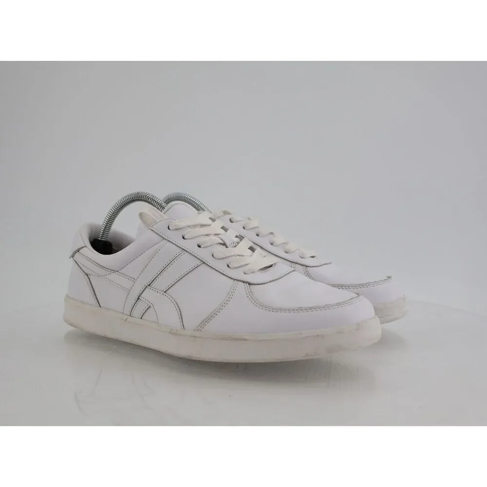 Tory Burch Hank Court Sneakers Womens 11M White Leather Lace Up Shoes
